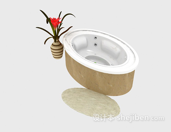 家庭卫浴浴缸3d模型下载