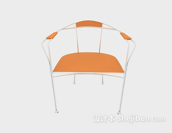 现代风格简约扶手餐椅3d模型下载