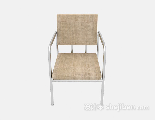 现代风格简约扶手休闲椅3d模型下载