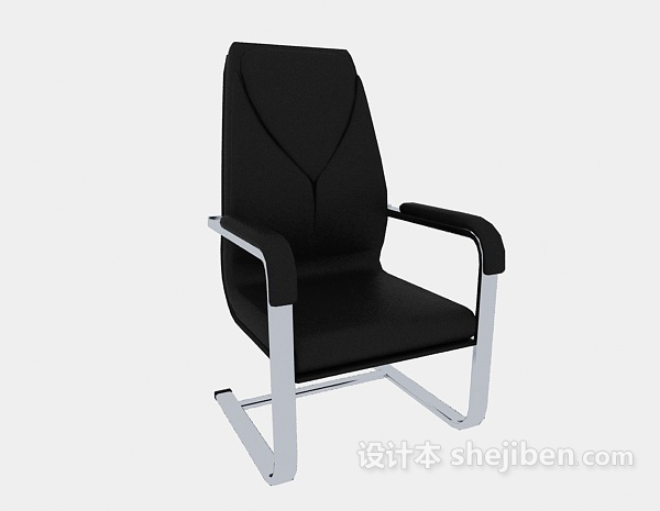免费黑色老板办公椅3d模型下载