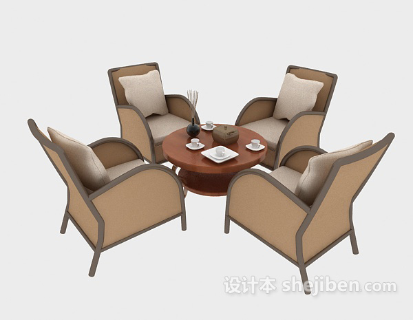 东南亚家居桌椅3d模型下载