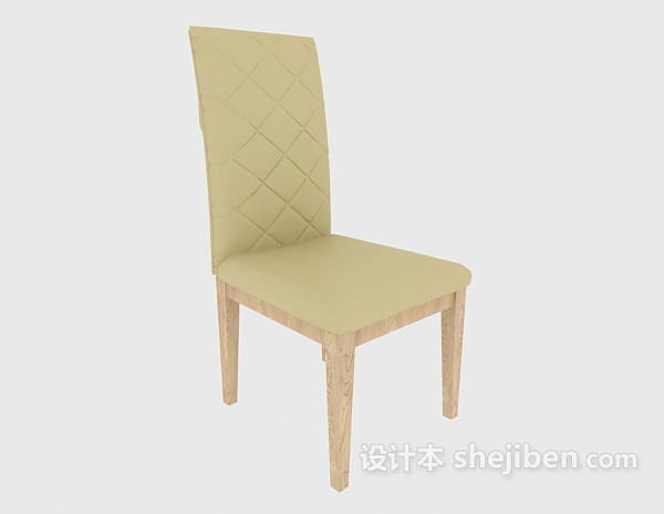 美式实木餐椅3d模型下载