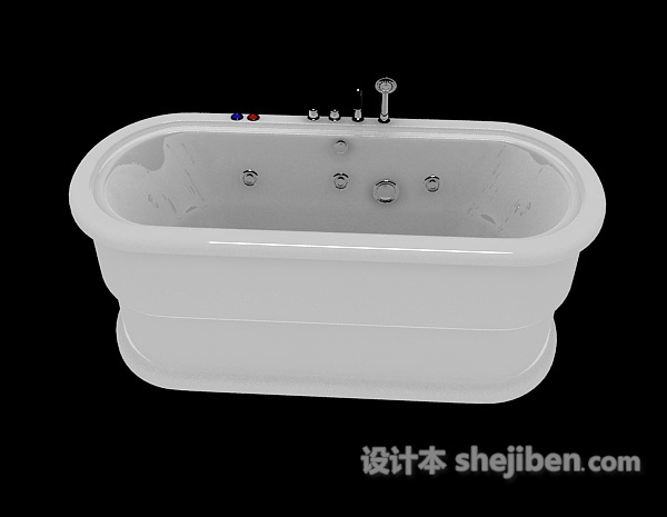 现代风格家居按摩浴缸3d模型下载