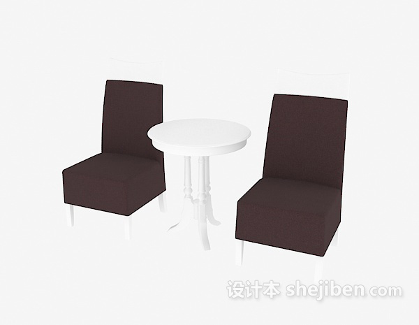 免费简约桌椅3d模型下载