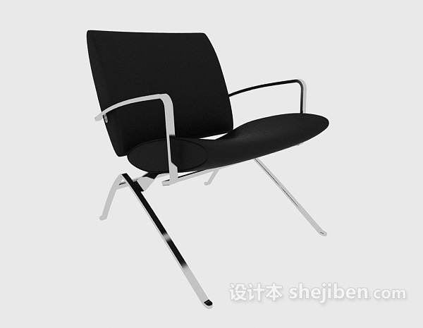 黑色时尚办公椅3d模型下载