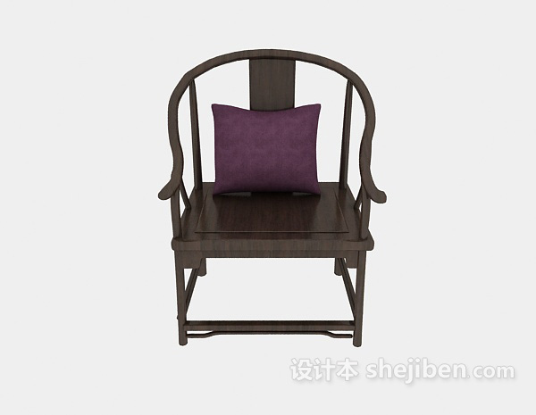 中式风格中式厅堂休闲椅3d模型下载