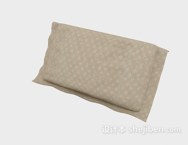 免费棉麻枕头3d模型下载