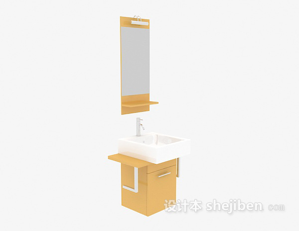 厕所洗手盆、卫浴镜3d模型下载