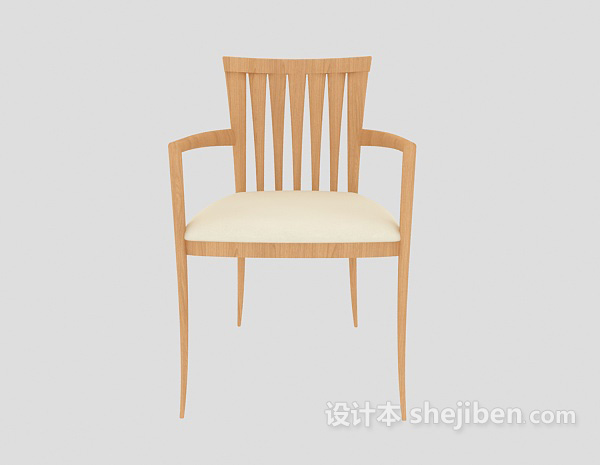 现代风格现代简易餐椅3d模型下载
