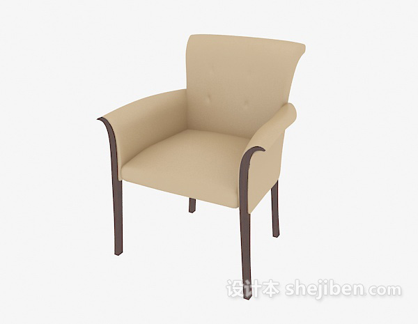 免费家居扶手休闲椅3d模型下载