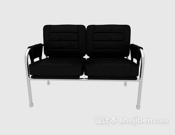 现代风格双人休闲长椅3d模型下载