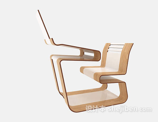 免费创意一体式桌椅组合3d模型下载