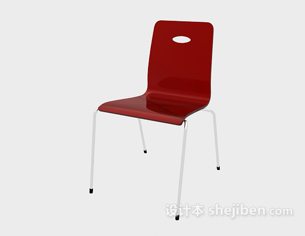 免费现代塑料餐椅3d模型下载