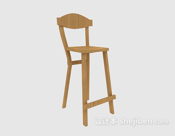 吧台高脚椅3d模型下载