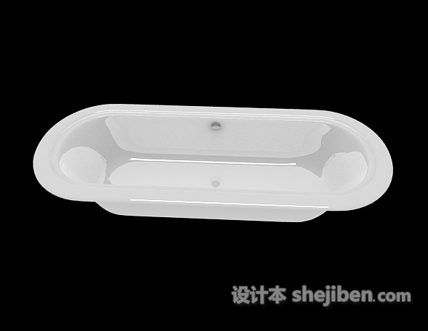 现代风格敞口亚克力浴缸3d模型下载