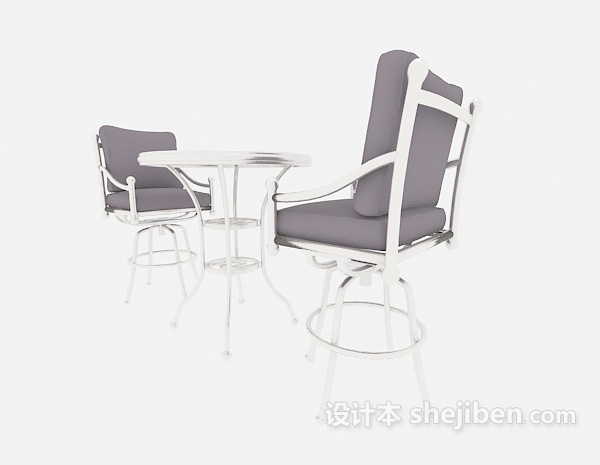 现代风格休闲桌椅3d模型下载