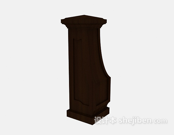 免费实木柱子结构3d模型下载