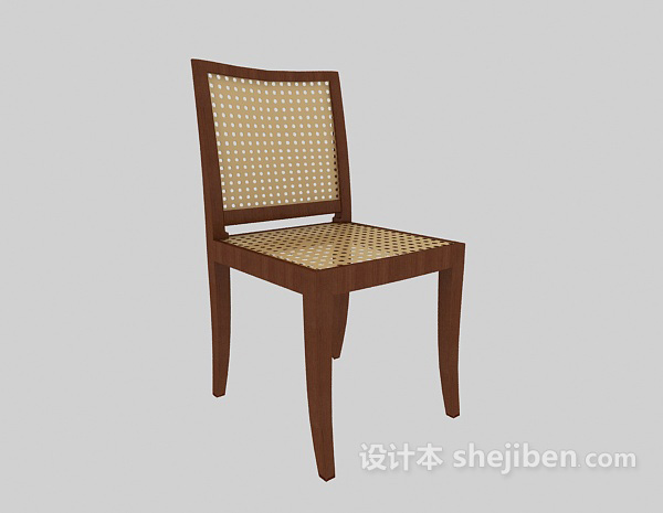 现代家庭简约餐椅3d模型下载