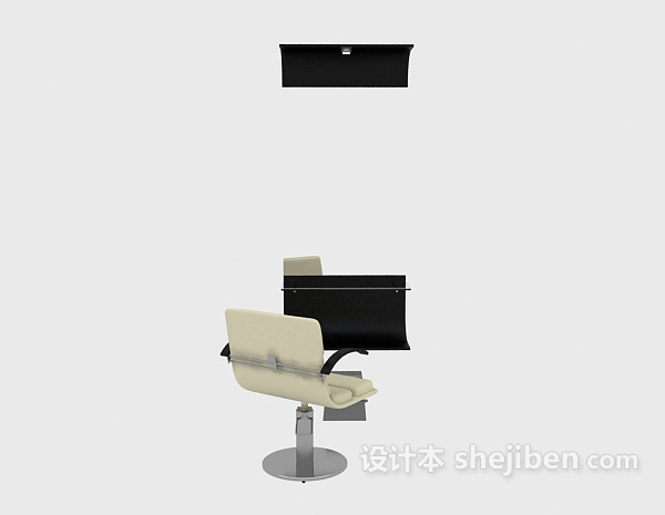 免费理发店桌椅组合3d模型下载