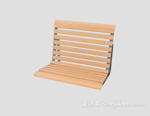 免费休闲木椅3d模型下载