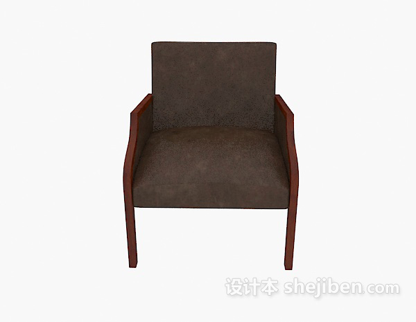 现代风格现代实木椅3d模型下载