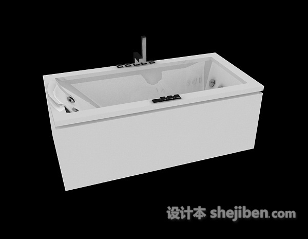 免费白色石材洗面盆3d模型下载