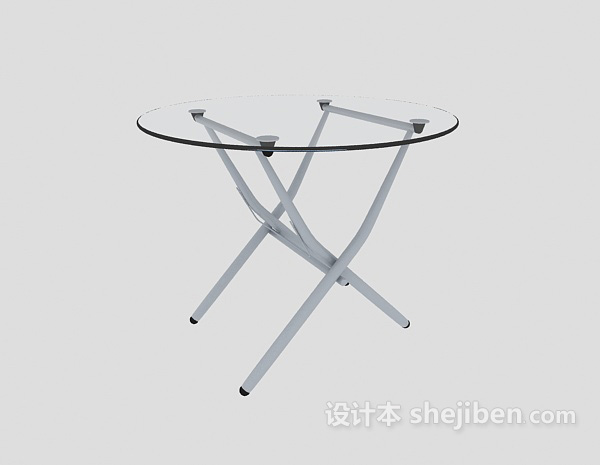 现代风格玻璃餐桌3d模型下载