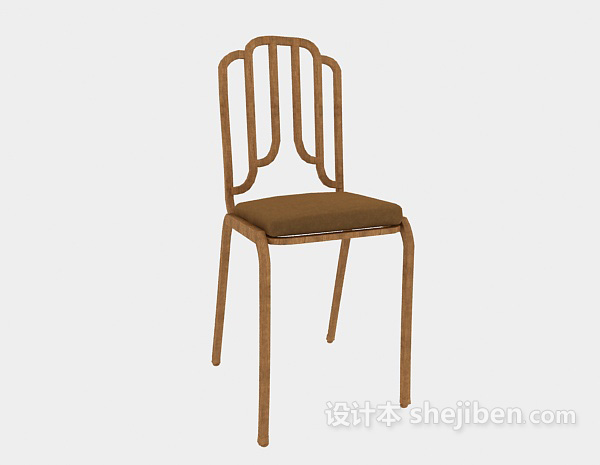 免费现代实木椅子3d模型下载