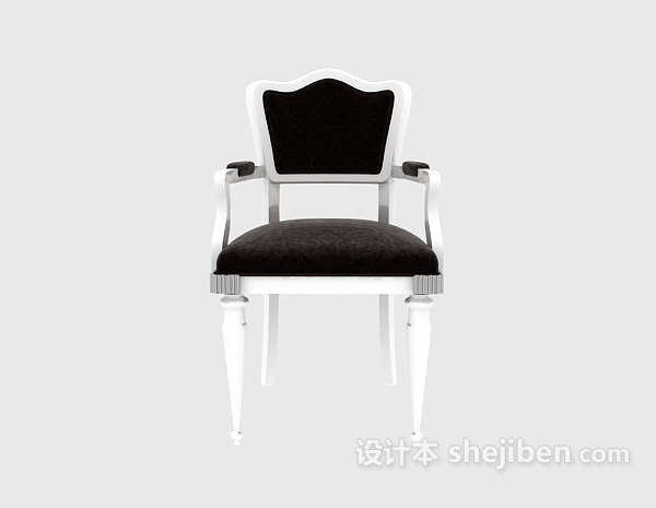地中海风格扶手餐椅3d模型下载