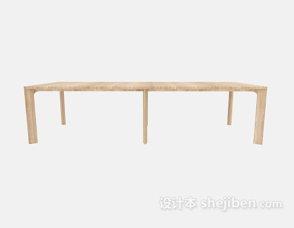 现代风格休闲木质长椅3d模型下载