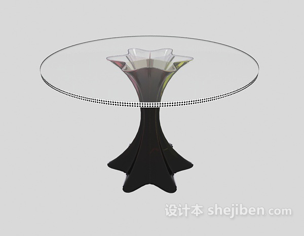 玻璃 圆桌3d模型下载