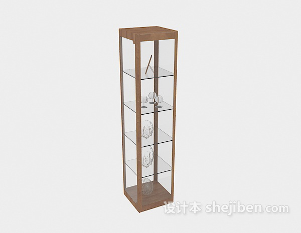 免费玻璃窗展示柜3d模型下载