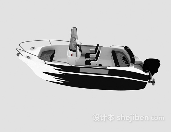 现代风格游艇交通设施3d模型下载