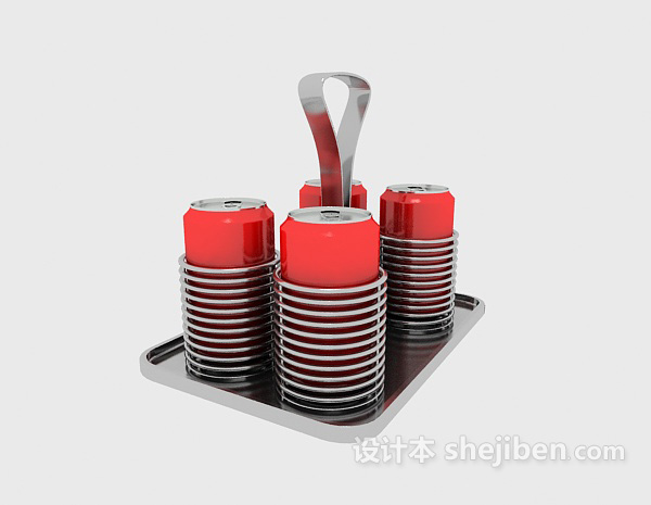 餐馆红色杯子3d模型下载