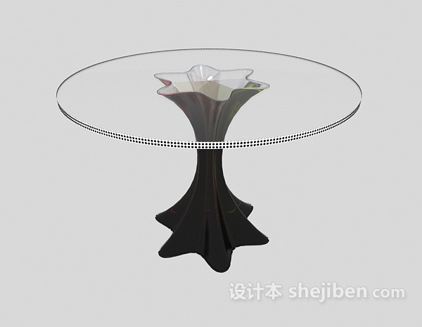 免费玻璃 圆桌3d模型下载