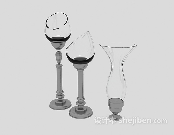 免费玻璃器皿杯3d模型下载