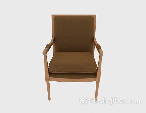 现代风格灰色扶手椅3d模型下载