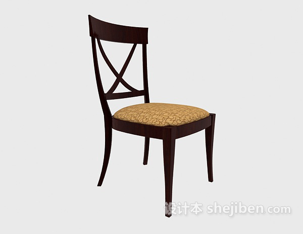 简约家居餐椅3d模型下载
