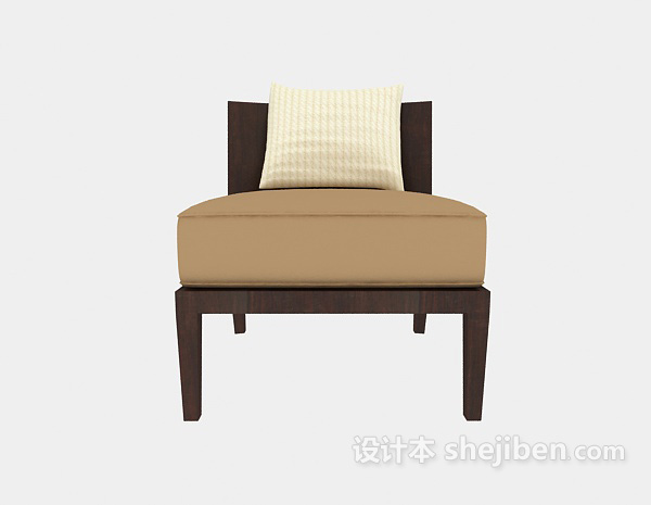 东南亚风格矮沙发休闲椅3d模型下载