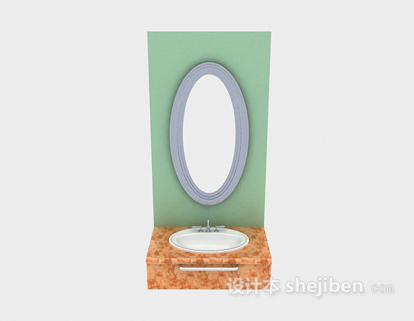 现代风格现代家居浴柜3d模型下载