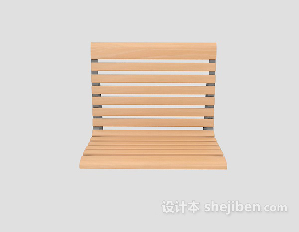 现代风格休闲木椅3d模型下载