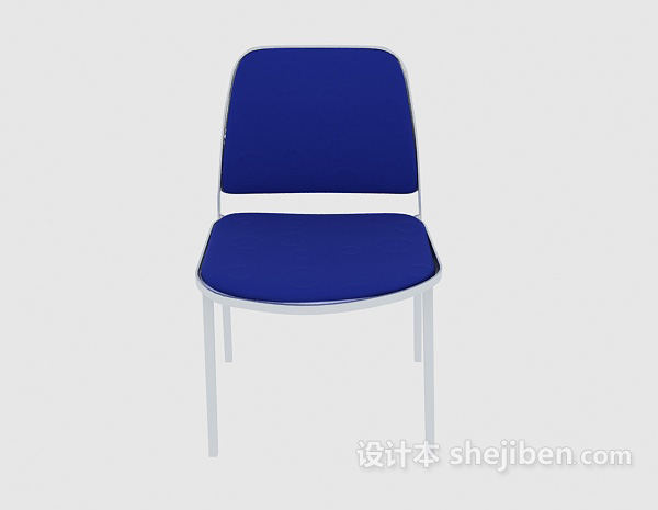 现代风格简约蓝色椅子3d模型下载