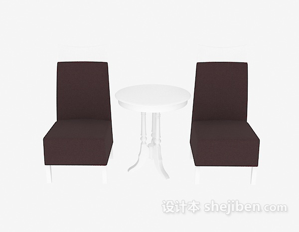 现代风格简约桌椅3d模型下载