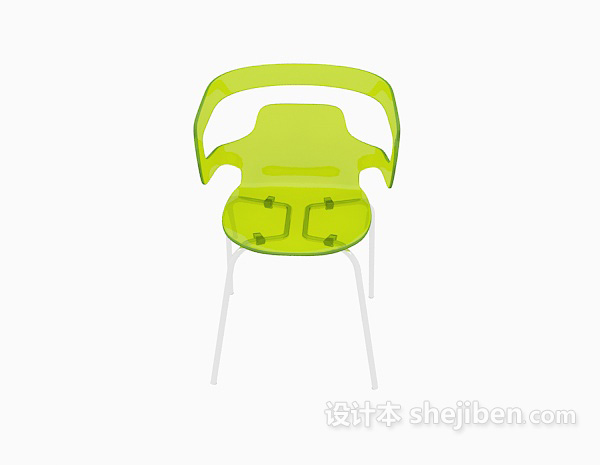 现代风格现代休闲塑料椅3d模型下载