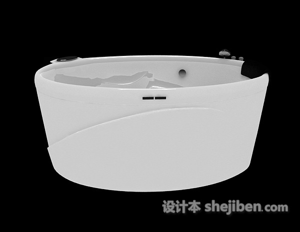 现代风格亚克力家居浴缸3d模型下载