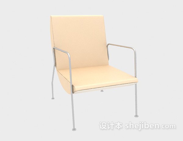 免费现代简约黄色休闲椅3d模型下载