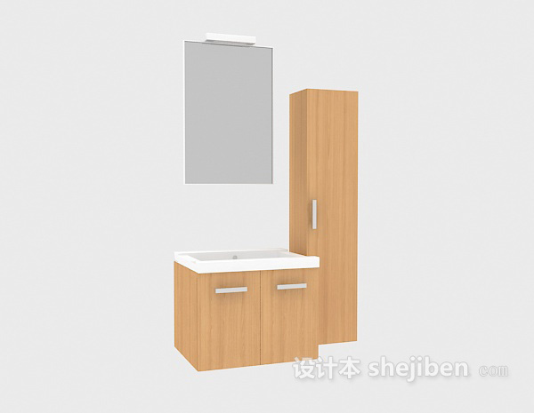 现代家居木质浴柜3d模型下载