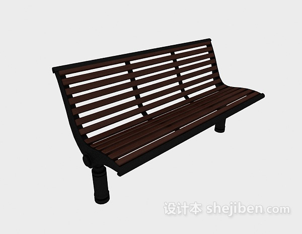 公共场合休闲长椅3d模型下载