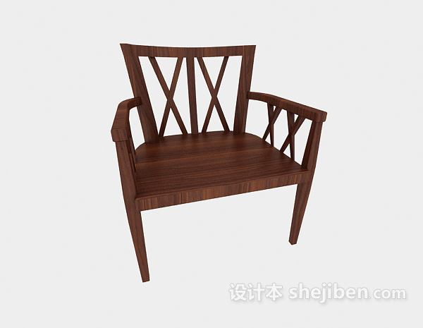 免费美式传统休闲椅子3d模型下载
