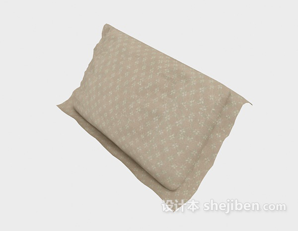 棉麻枕头3d模型下载